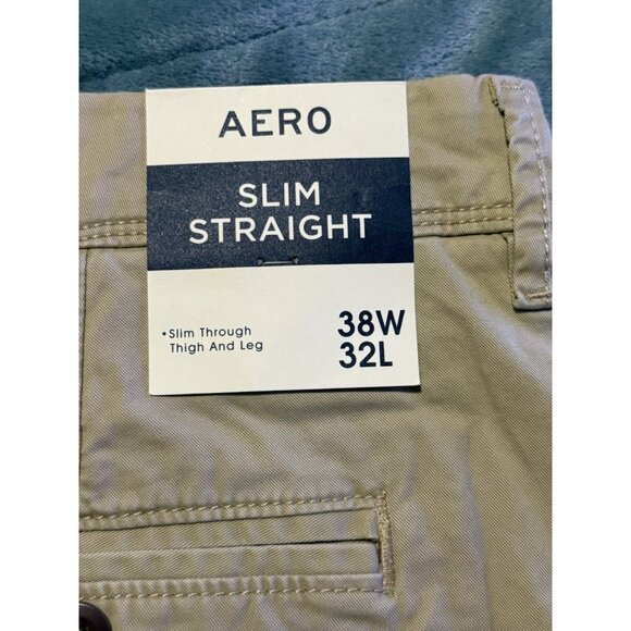 Aeropostale Pants Men's 38 *32 Tan Kahki Slim Straight NWT - Picture 6 of 6